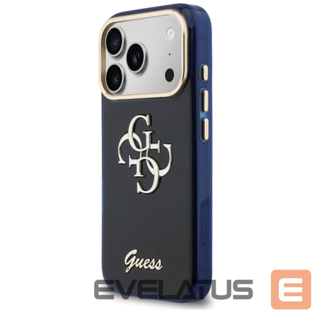 Muud kaubad Guess Guess IML 4G Script Metal case for iPhone 17 Pro Max - blue