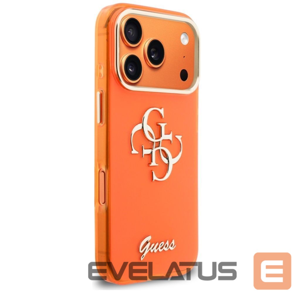 Muud kaubad Guess Guess IML 4G Script Metal Case for iPhone 17 Pro - Orange