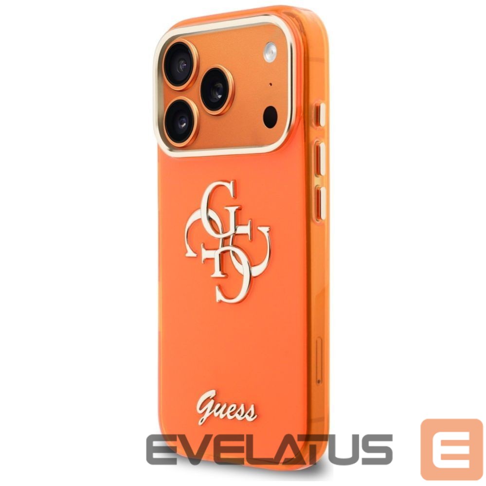 Muud kaubad Guess Guess IML 4G Script Metal Case for iPhone 17 Pro - Orange