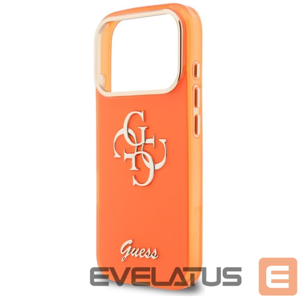 Muud kaubad Guess Guess IML 4G Script Metal Case for iPhone 17 Pro - Orange