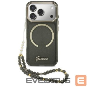Muud kaubad Guess  Guess IML Glitters Script Strap MagSafe Case for iPhone 17 Pro - Black 
