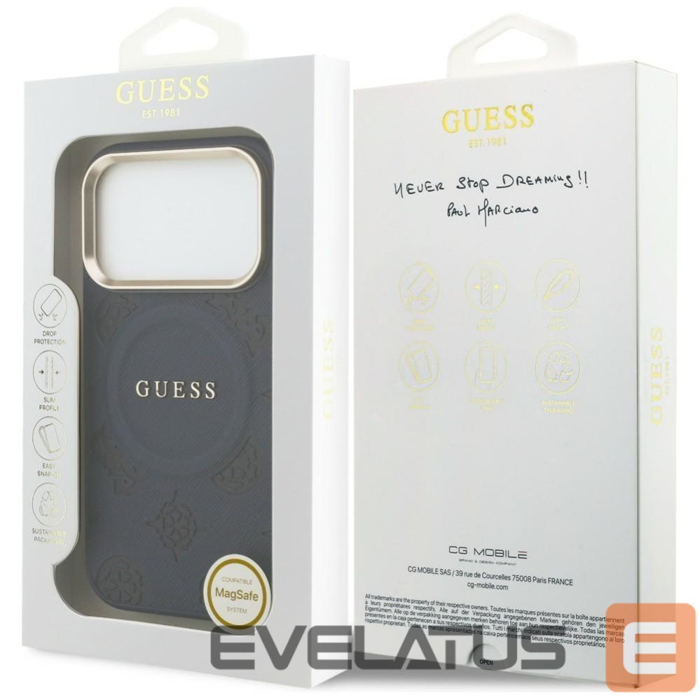 Muud kaubad Guess Guess Peony Hot Stamp MagSafe Case for iPhone 17 Pro - Blue