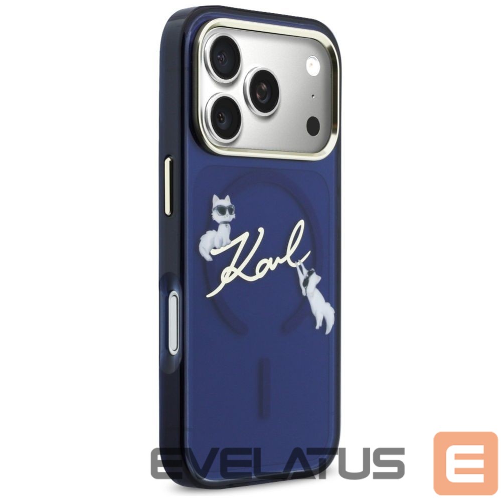 Muud kaubad Karl Lagerfeld Karl Lagerfeld IML Choupettes Karl Script Logo MagSafe Case for iPhone 17 Pro Max - Blue