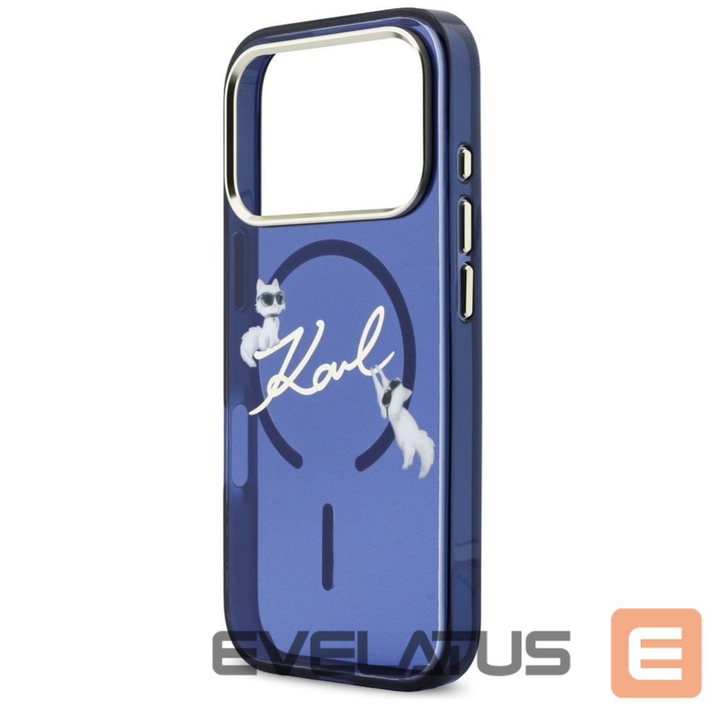 Muud kaubad Karl Lagerfeld Karl Lagerfeld IML Choupettes Karl Script Logo MagSafe Case for iPhone 17 Pro Max - Blue