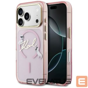 Muud kaubad Karl Lagerfeld  Karl Lagerfeld IML Choupettes Karl Script Logo MagSafe Case for iPhone 17 Pro Max - Pink 
