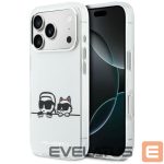 Tagakaaned Karl Lagerfeld  Karl Lagerfeld IML Karl & Choupette Peekaboo Logo MagSafe Case for iPhone 17 Pro - White 