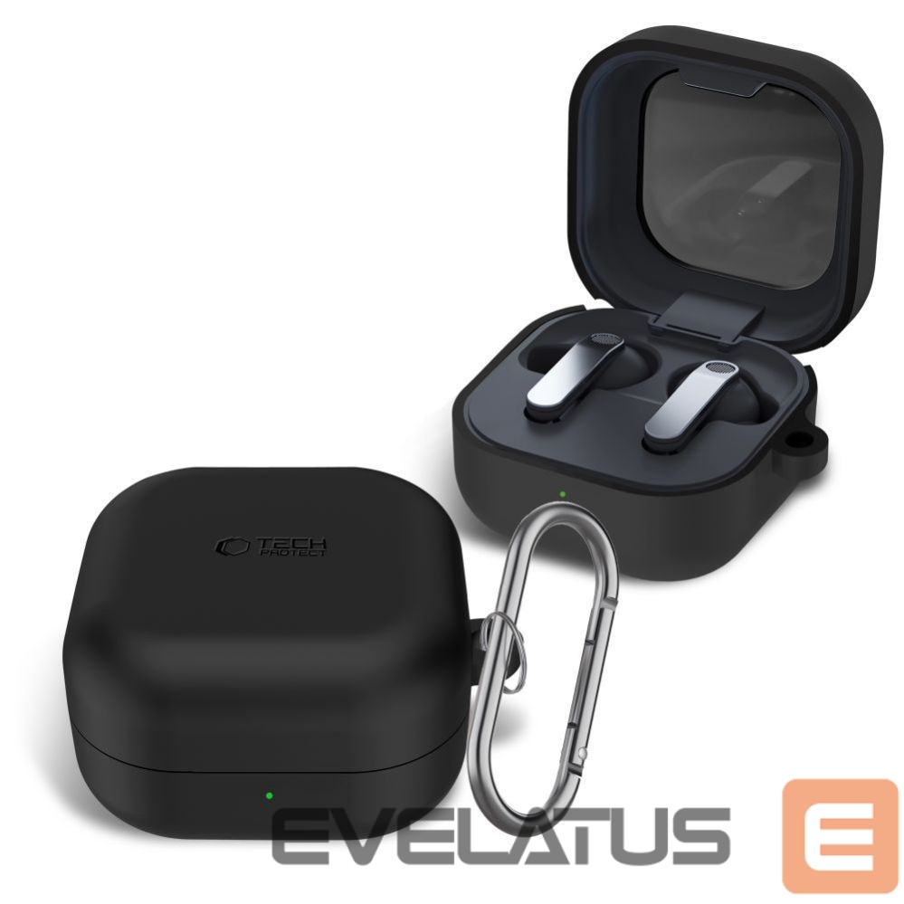 Muud kaubad Tech-Protect Tech-Protect Silicone Hook Case for Samsung Galaxy Buds 4 / 4 Pro - Black