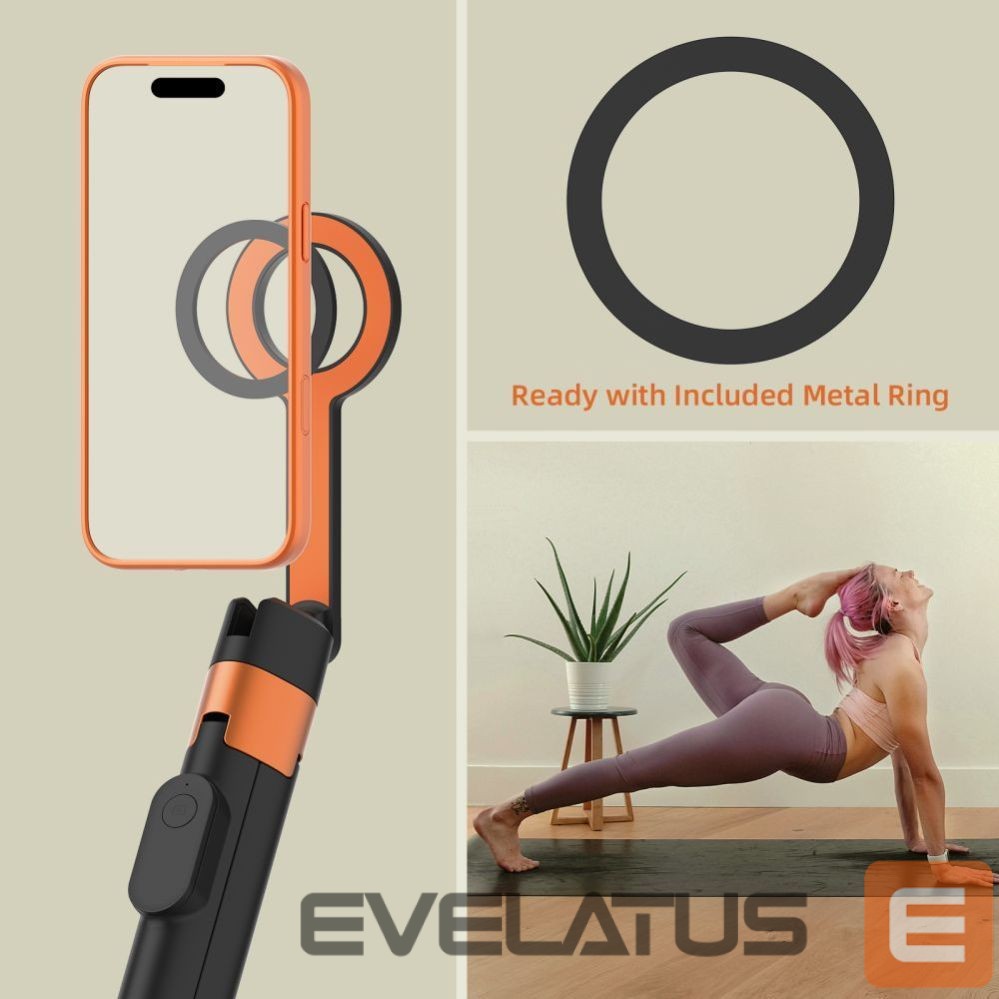 Muud kaubad Tech-Protect Tech-Protect L10S Bluetooth Selfie Stick Tripod - Black and Orange