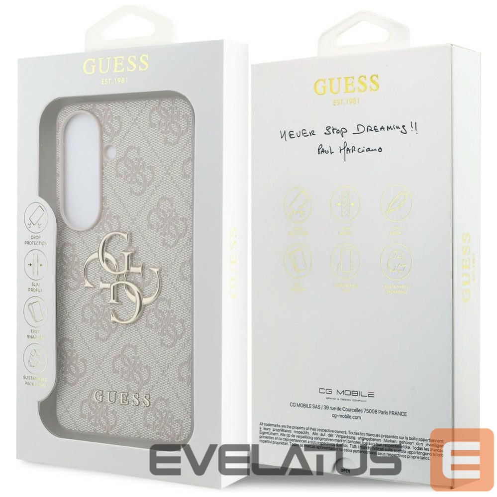 Muud kaubad Guess Guess 4G Big Metal Logo Case for Samsung Galaxy S26 Plus - Pink