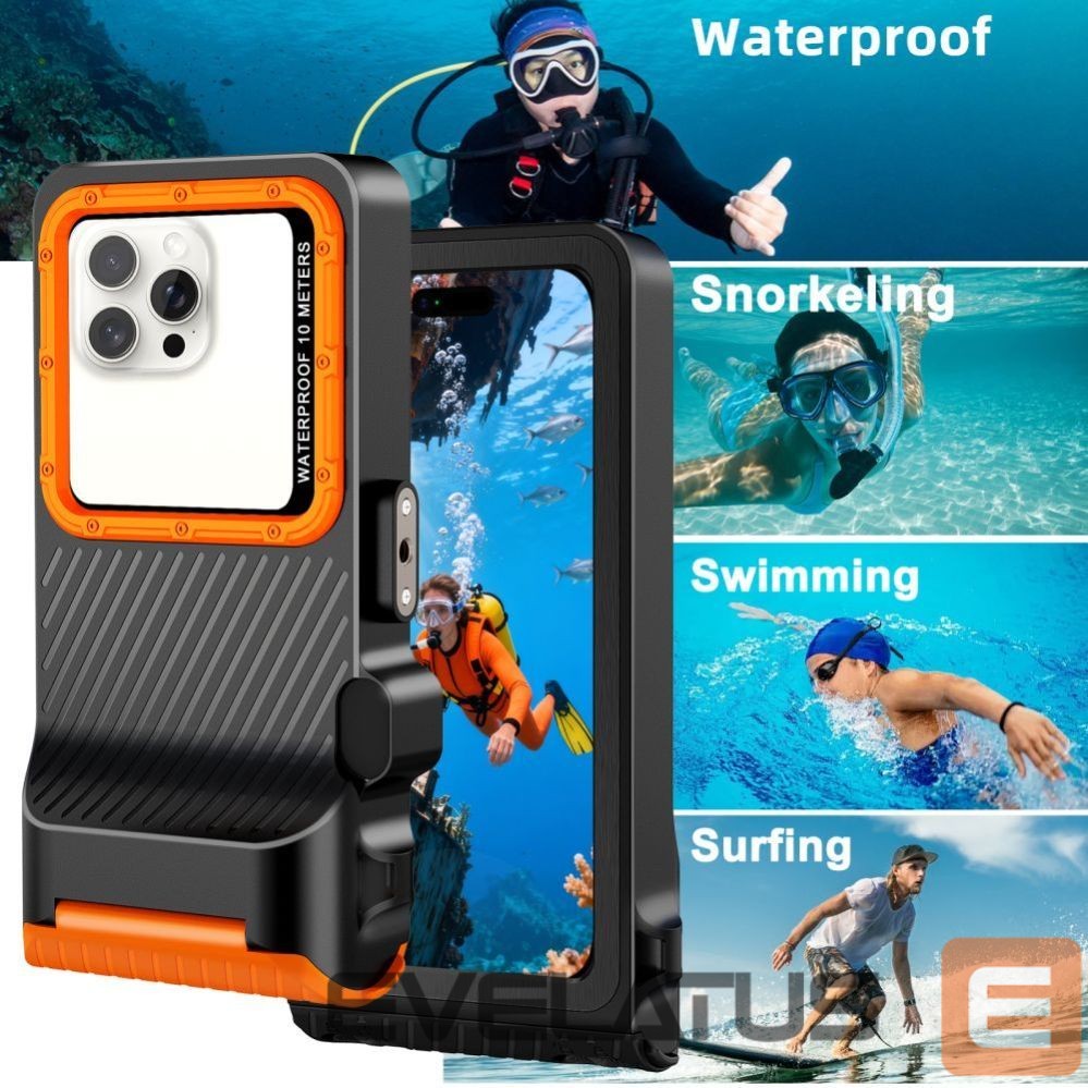 Muud kaubad Tech-Protect Tech-Protect IPX8 Pro Waterproof Phone Case - Orange and Black