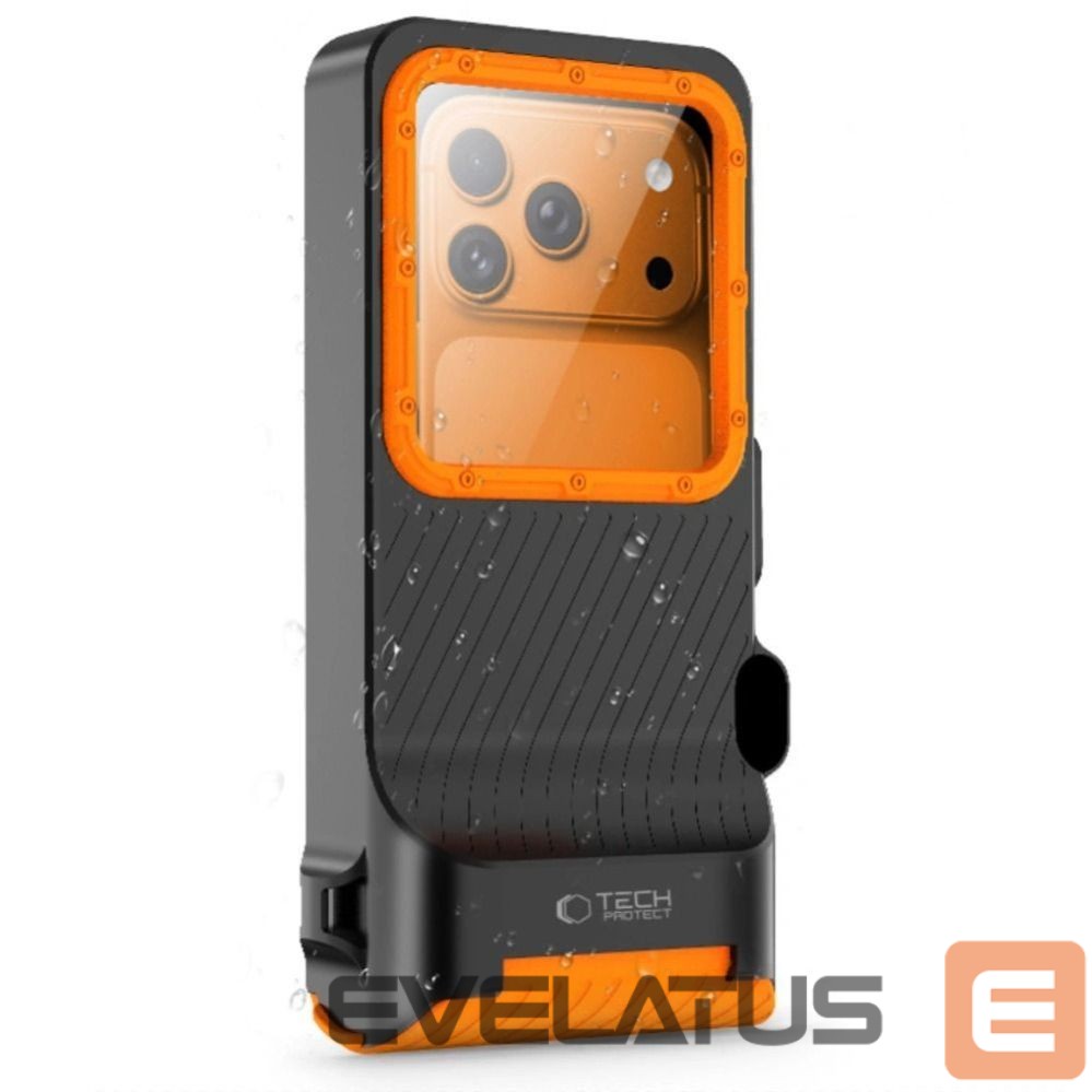 Muud kaubad Tech-Protect Tech-Protect IPX8 Pro Waterproof Phone Case - Orange and Black