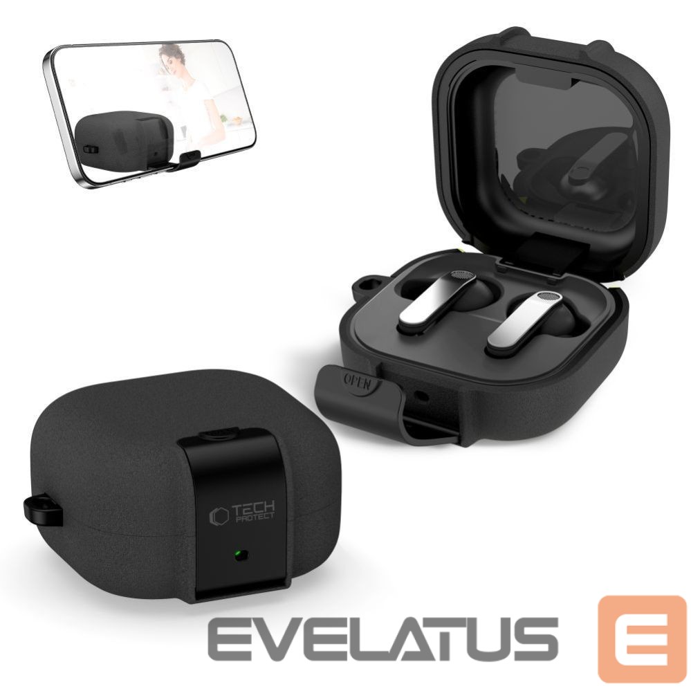 Muud kaubad Tech-Protect Tech-Protect Slim Hook Case for Samsung Galaxy Buds 4 / 4 Pro - Black