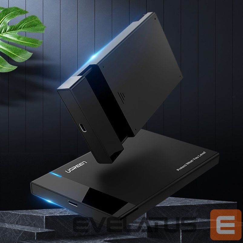 Kaabel Ugreen Ugreen bay for HDD SSD disk housing 2.5 '' SATA USB 3.2 Gen 1 (5 Gbps) micro USB SuperSpeed + 0.5 m cable black (US221 30848)