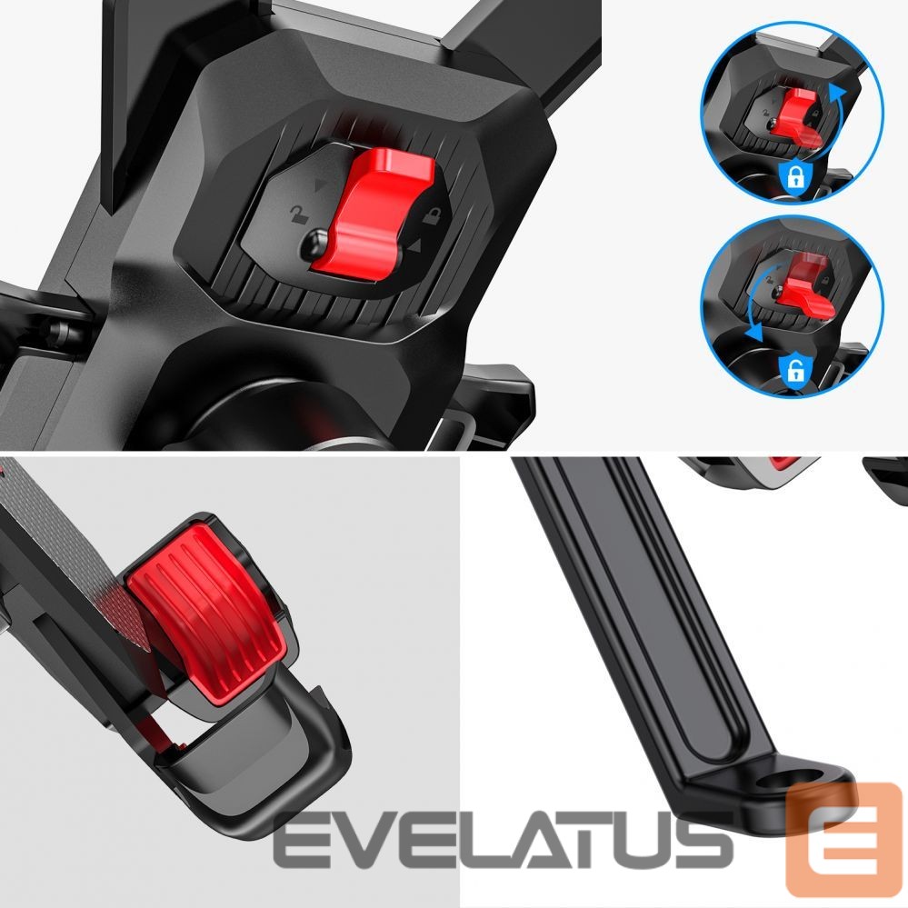 Automaatne hoidja Joyroom Joyroom motorcycle phone holder black (JR-ZS288-m)