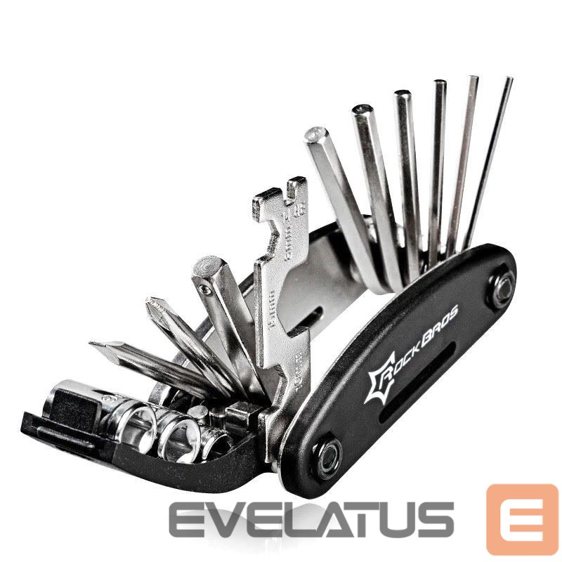 Jalgratta tarvik Rockbros Rockbros GJ1601 16-in-1 multi-tool for bicycle repair - black