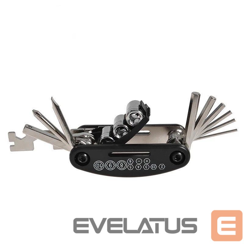 Jalgratta tarvik Rockbros Rockbros GJ1601 16-in-1 multi-tool for bicycle repair - black