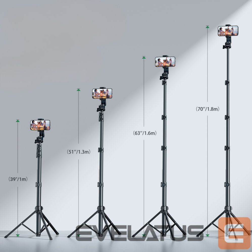 Kaameratarvik Ugreen Ugreen LP680 selfie stick with stand and Bluetooth remote control 1.8m - black