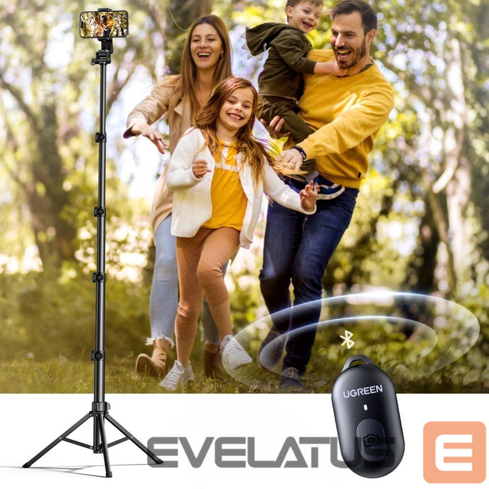 Kaameratarvik Ugreen Ugreen LP680 selfie stick with stand and Bluetooth remote control 1.8m - black