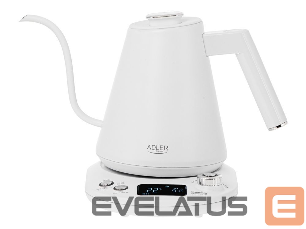 Veekeetja Adler | Kettle | AD 1349w | Electric | 1100 W | 1 L | Stainless Steel | 360° rotational base | White