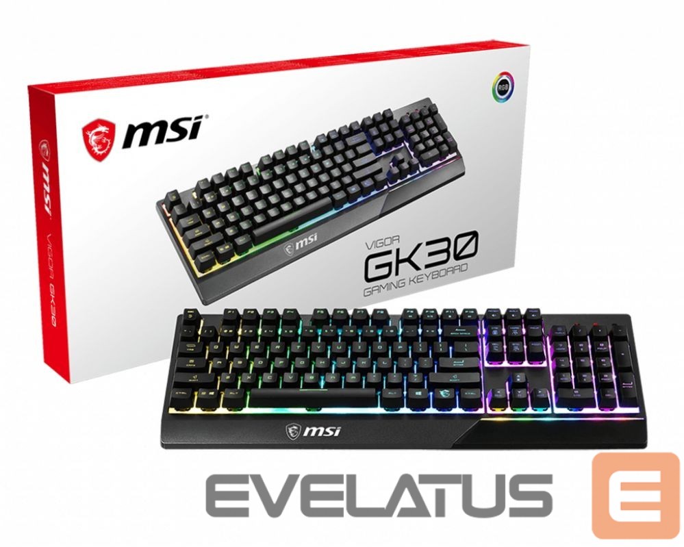 Arvuti klaviatuur MSI Vigor GK30 Gaming Keyboard, US Layout, Wired, Black