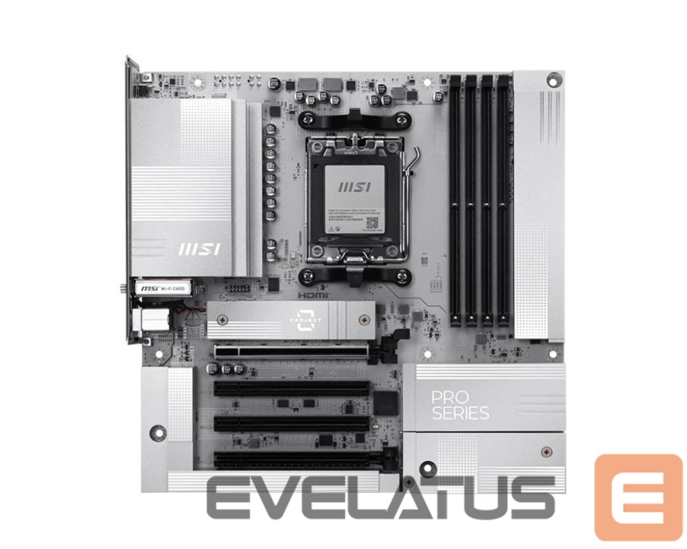 AMD protsessori emaplaat MSI Mainboard||AMD B850|Socket AM5|micro ATX|RAM DDR5-SDRAM|4xSlots|Wi-Fi Yes|Bluetooth Yes|1xPCI Express x4 slots|1xPCI Express x16 slots|2xNumber of M.2 (M) slots|PROB850M-AWIFIPZ