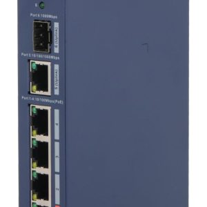 Võrgulülitid DAHUA  Switch||Switch type Managed|Switch layer L2|Form factor Desktop|4xRJ-45 ports|RJ-45 Ports Type Fast Ethernet (10/100)|4xFast Ethernet (copper) ports quantity|1xGigabit Ethernet (copper) ports quantity|1xSFP module slots quantity|1xFiber uplink ports quantity|Power over Ethernet (PoE) Yes|4xPower over Ethernet (PoE) ports quantity|Total Power over Ethernet (PoE) budget 60 W|CHS4106-4ET-60 