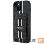 Muud kaubad Guess  Guess 4G Stripes case with Magsafe wallet for iPhone 15 black 
