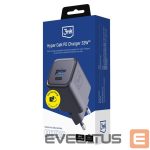 Muud kaubad 3MK  3mk Hyper Charger PD 33W GaN QC4+ PPS AFC FCP SCP 1A1C Wall Charger - Black 