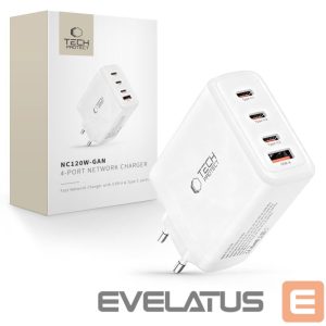 Muud kaubad Tech-Protect  Tech-Protect NC120W-GAN 4-Port 120W Wall Charger - White 
