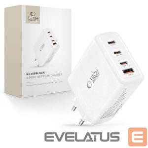 Muud kaubad Tech-Protect  Tech-Protect NC140W-GAN 4-Port 140W Wall Charger - White 