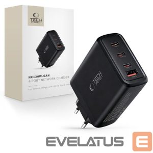 Muud kaubad Tech-Protect  Tech-Protect NC120W-GAN 4-Port 120W Wall Charger - Black 