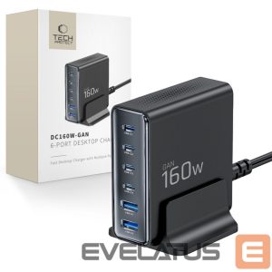 Muud kaubad Tech-Protect  Tech-Protect DC160W-GAN 6-Port 160W Wall Charger - Black 