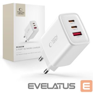 Muud kaubad Tech-Protect  Tech-Protect NCA65W-GAN 3-Port 65W Wall Charger - White 