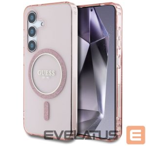 Muud kaubad Guess  Guess Glitter Circle Classic Logo MagSafe Case for Samsung Galaxy S25 Pink 