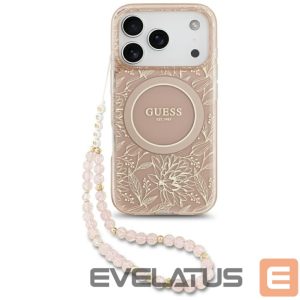 Muud kaubad Guess  Guess IML Flowers Electro Pearl Strap MagSafe Case for iPhone 17 Pro - Pink 