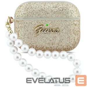 Muud kaubad Guess  Guess Glitter Pearl Strap Case for AirPods Pro 3 - Gold 