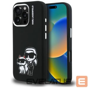 Muud kaubad Karl Lagerfeld  Karl Lagerfeld Silicone Karl&Choupette Sketch MagSafe Case for iPhone 16 Pro Max - Black 