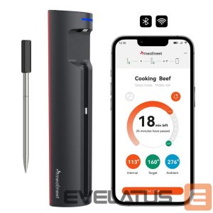Nutikas seade Metapen  Meatmeet Pro smart kitchen thermometer with Bluetooth/WiFi app, grill, oven, smoker - black 