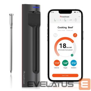 Nutikas seade Metapen  Meatmeet S Pro Kitchen Thermometer with Bluetooth App for Grill, Oven, Smoker - Gray 