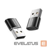 Kaabel Joyroom  Joyroom adapter from USB Type C (female) to USB (male) 2 pcs. black (S-H152 Black) 