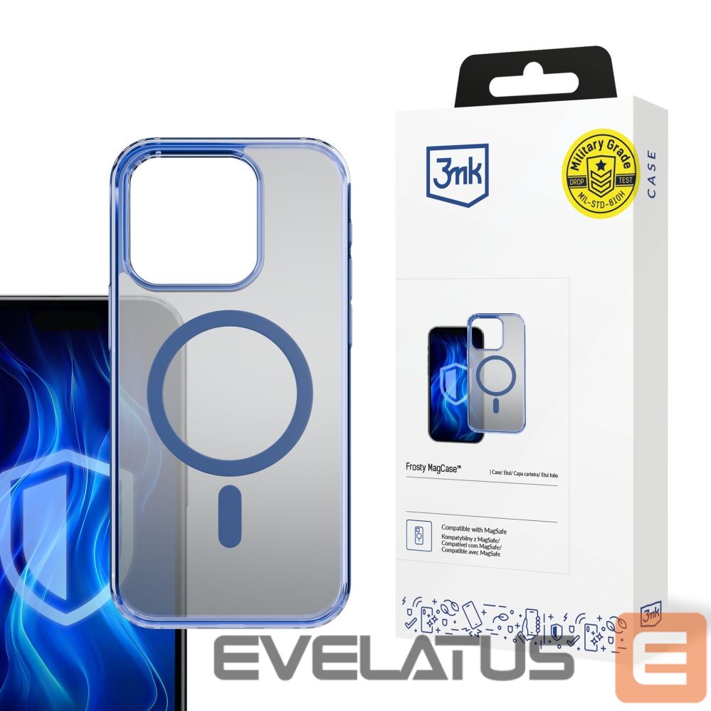 Muud kaubad 3MK 3mk Frosty MagCase Blue Case for Apple iPhone 16 Pro - Transparent