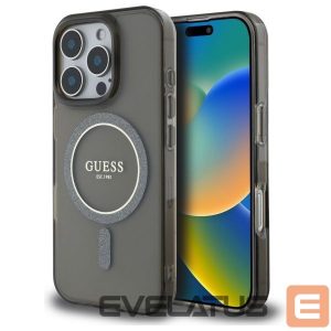 Muud kaubad Guess  Guess IML Glitter Circle MagSafe case for iPhone 16 Pro Max - black 
