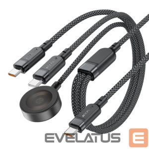 Muud kaubad Acefast  Acefast C6-11 USB-C 3in1 Cable - 2x USB-C / Qi 480Mb/s 100W 1.2m - black 