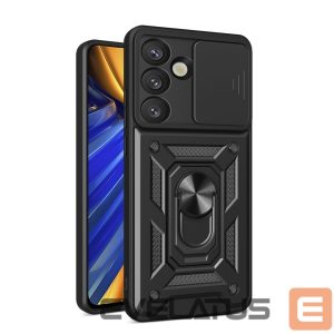 Muud kaubad Hurtel  Hybrid Armor Camshield with Camera Cover and Metal Ring for Samsung Galaxy S25 - Black 