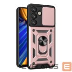 Muud kaubad Hurtel  Hybrid Armor Camshield with Camera Cover and Metal Ring for Samsung Galaxy S25 - Pink 