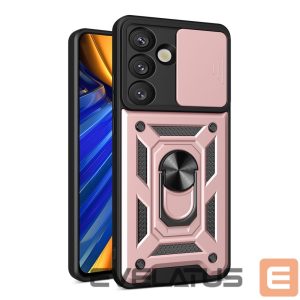 Muud kaubad Hurtel  Hybrid Armor Camshield with Camera Cover and Metal Ring for Samsung Galaxy S25 - Pink 