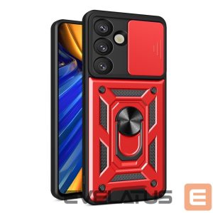 Muud kaubad Hurtel  Hybrid Armor Camshield with Camera Cover and Metal Ring for Samsung Galaxy S25 - Red 