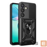 Muud kaubad Hurtel  Hybrid Armor Camshield with Camera Cover and Metal Ring for Samsung Galaxy S25+ - Black 