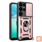 Muud kaubad Hurtel  Hybrid Armor Camshield with Camera Cover and Metal Ring for Samsung Galaxy S25 Ultra - Pink 