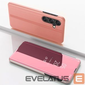 Muud kaubad Hurtel  Clear View Case for Samsung Galaxy S24 FE Cover with Flip - Pink 